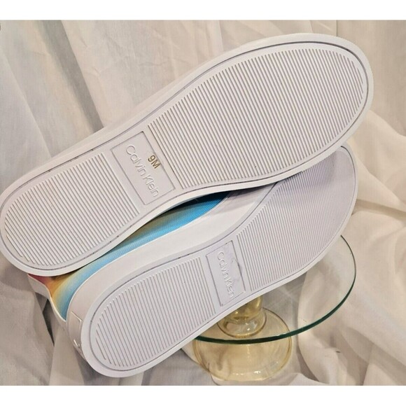 CALVIN KLEIN Women's Multi Color Rainbow  GIGI High Top Sneakers 9M - Picture 10 of 10